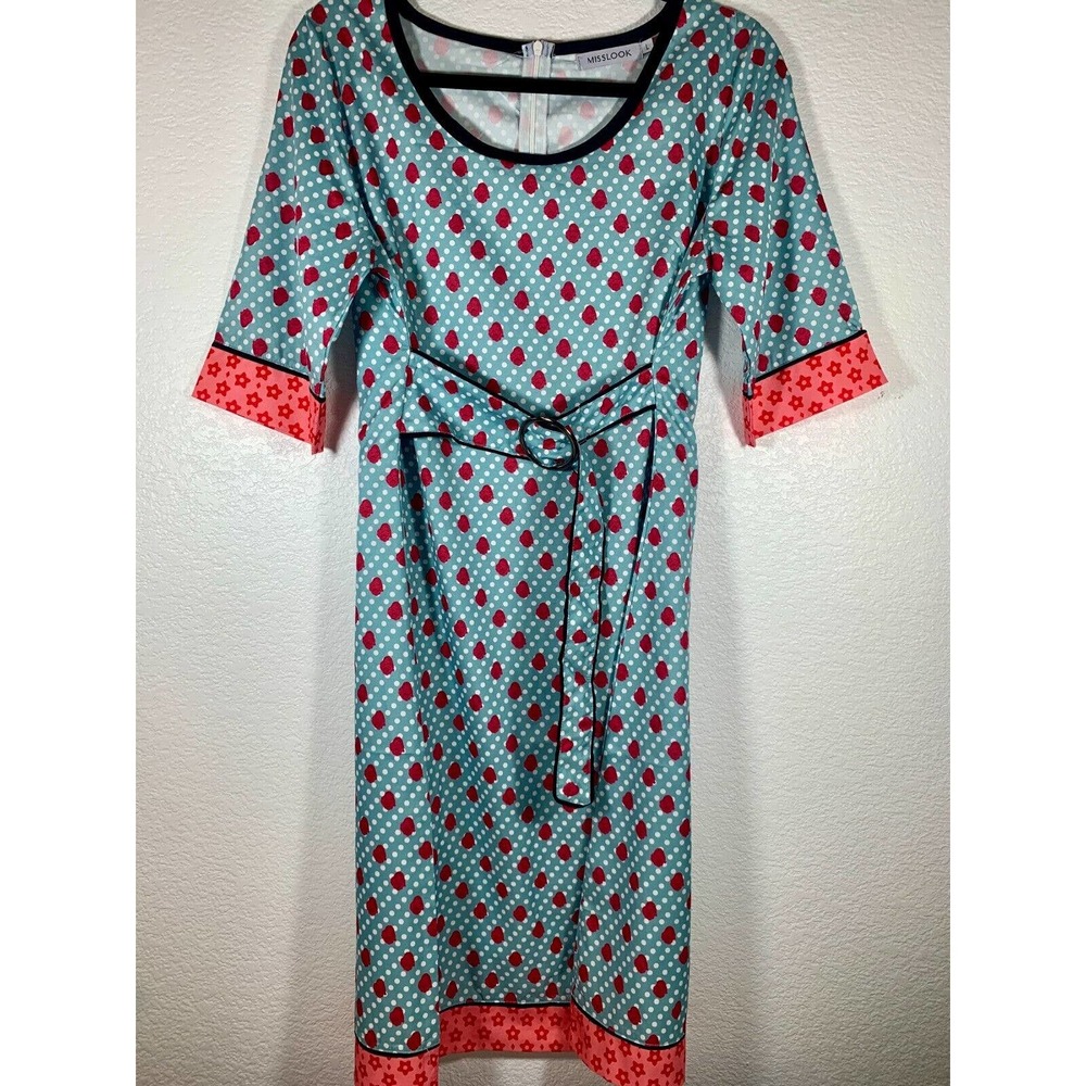 Miss Look Retro Rockabilly Style Dress Woman Size Large